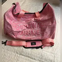 New assholes live forever pink emotional baggage duffel bag