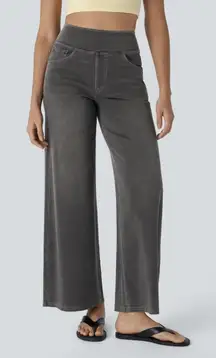 NWT Halara High Waisted Pockets Baggy Wide Legged Jeans