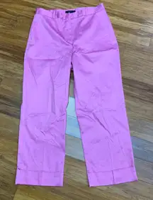 The Limited Stretch Pink High Rise Cropped‎ Cuffed Ankle Career Dress Pants 12