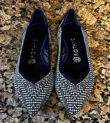 Rothy's Navy Houndstooth  Points Sz 8 -‎ Retired