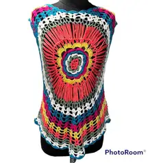 Crochet Sleeveless Top Cover Up