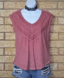 Knox Rose Pinkish Rose Sleeveless Stretch Knit Casual Top XS