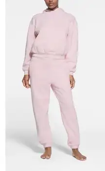 SKIMS Pink Cotton Fleece Classic Jogger Lounge Pants Cherry Blossom Size XL