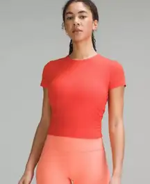 Lululemon All It Takes Nulu Red Women's Short Sleeve Top