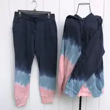 PINK - Victoria's Secret  set tie dye print small/large blue and pink jogger set​​