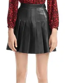 Aritzia Wilfred Le Fou Pleated Vegan Leather Skirt Black- Size 10