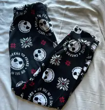NIGHTMARE BEFORE CHRISTMAS Fleece Lounge Pajama Sleep Pants Small Jack