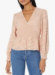 BCBGMaxAzria Blush Textured Blouse