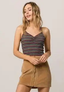 Full Tilt Brand Striped Halter Tank Top