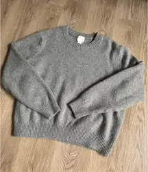 H&M Crew Neck Wool Blend Gray Sweater