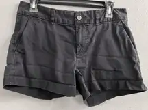 GAP  Women's Relaxed Girlfriend Shorts Size 2 Black Pockets Cotton Stretch‎