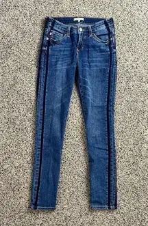 Dear John Womens Jeans Size 25 Skinny Mid Rise Dark Wash Blue Odessa 26x27