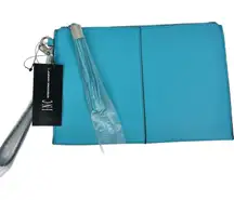 INC International Concepts Aruba Blue Party Tassel Zippered Wristlet - NWT