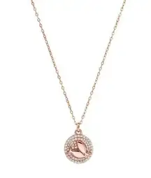 New! MICHAEL KORS Crystal Zodiac Pisces Gold-plated Sterling Silver Necklace