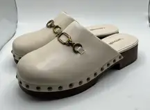 NWOB Larroude Women's Zuzi Bit Mule - Ivory - Mules size 6.5 wood heel