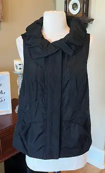 Christopher & Banks Black Puffer Jacket Vest