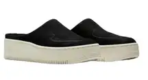 Nike Air Force 1 Lover XX Premium Black Suede Slip-On Mule Sneaker size 11