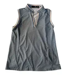 Ralph Lauren RLX size medium golf tank top athletic tennis blue white pattern