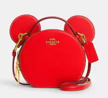 Coach Electric Red Disney X Mickey Mouse Ear Bag