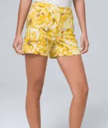 White House Black Market Mid-Rise 5-Inch Smooth
Stretch Shorts Yellow Floral