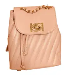 bebé Hera Mini backpack purse handbag in blush peachy pink color