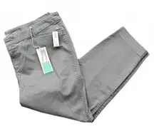 New Old Navy Pixi Chino Women's Pants Size 18R Ankle Cropped Khaki Olive Cotton