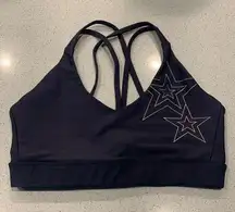 Soul Cycle star print sports bra