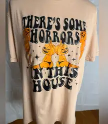 Gildan Halloween Black and Orange Oversized Graphic T-Shirt