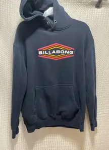 Billabong pullover hoodie in navy blue featuring the classic front logo design