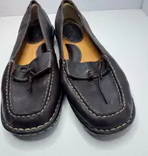 Born Brown Leather Loafers Size 8