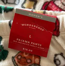NWT Wondershop Cozy Fleece Pajama Pants with holiday print! Size L
