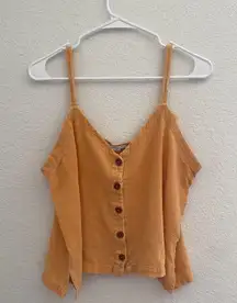 O’Neill Mustard Button Front Tank Top