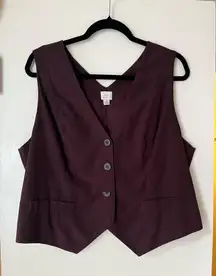 A New Day Burgundy Vest 