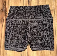 Cheetah print biker shorts
