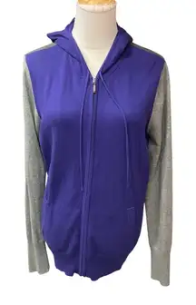 JCPenney Colorblock‎ Long Sleeve  Full Zip Cashmere Blend Hoodie Jacket Size XL