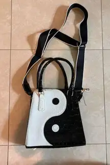 Yin Yang black and white crossbody/ shoulder bag