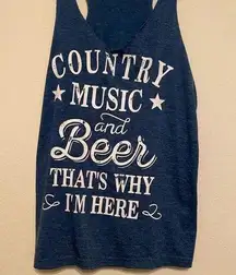 Country Music And Beer Why I’m Here Tank Top S