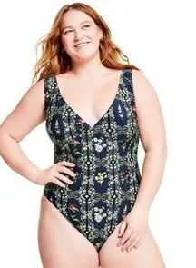 Agua Bendita x Target Women's Dainty Floral Tile Print Cheeky One Piece Swimsuit