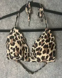 Kate Spade  Women Size‎ Small Crystal Cove Leopard Print Triangle Bikini Top