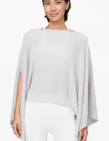 Lululemon Forward Flow Poncho Heathered Core Ultra Light Gray One Size