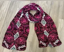 Halebob 100% Silk Abtract Pink Fuchsia Scarf