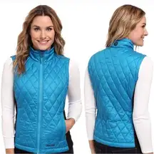 Marmot Kitzbuhel Vest Womens Sz Medium Bright Green Black Stretch Zip