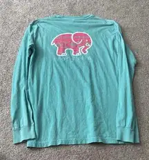 Teal ivory Ella, long sleeve medium T-shirt