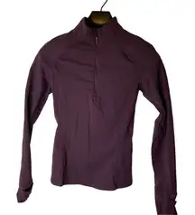 Lululemon Toasty Tech 1/2 Zip black cherry women's size 2 W3AXUS
