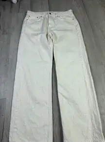 white wide leg jeans size 10