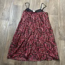 NWT Cabernet Woman by Sleep Sense Slip Dress Red Black Pattern Print Size 1X