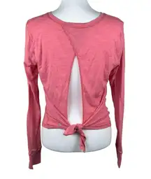 Lululemon Beat The Heat Long Flare Heathered Flash Light Tone Tee Shirt Top