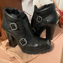MiuMiu Leather Ankle Boots