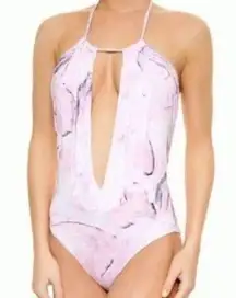 La Perla Pink Halter One Piece Swimsuit Sz. L