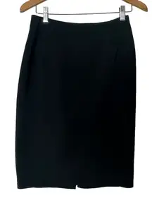 Bergdorf Goodman Black Pencil Straight Skirt Size 8‎ Minimalist Quiet Luxury